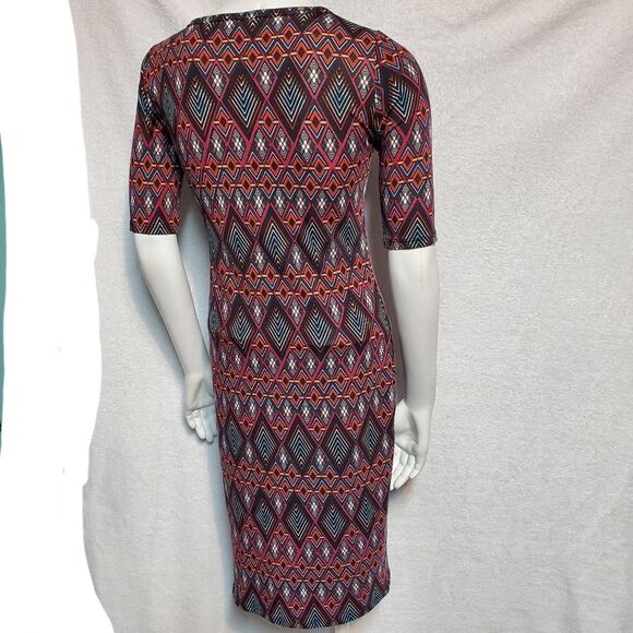 LuLaRoe Julia Diamond Patterned Dress (XXS) - Picture 4 of 5